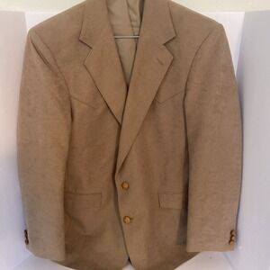 Reed St.James Western Blazer 40 Faux Suede Tan‎